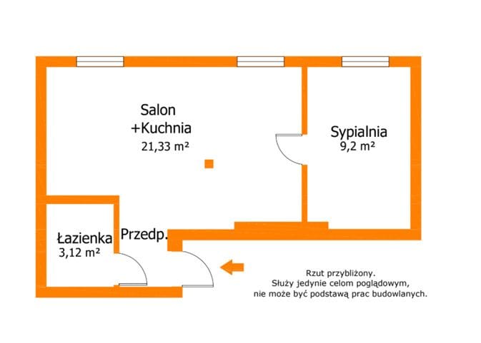 Mieszkanie 2 pokojowe na Sprzedaż