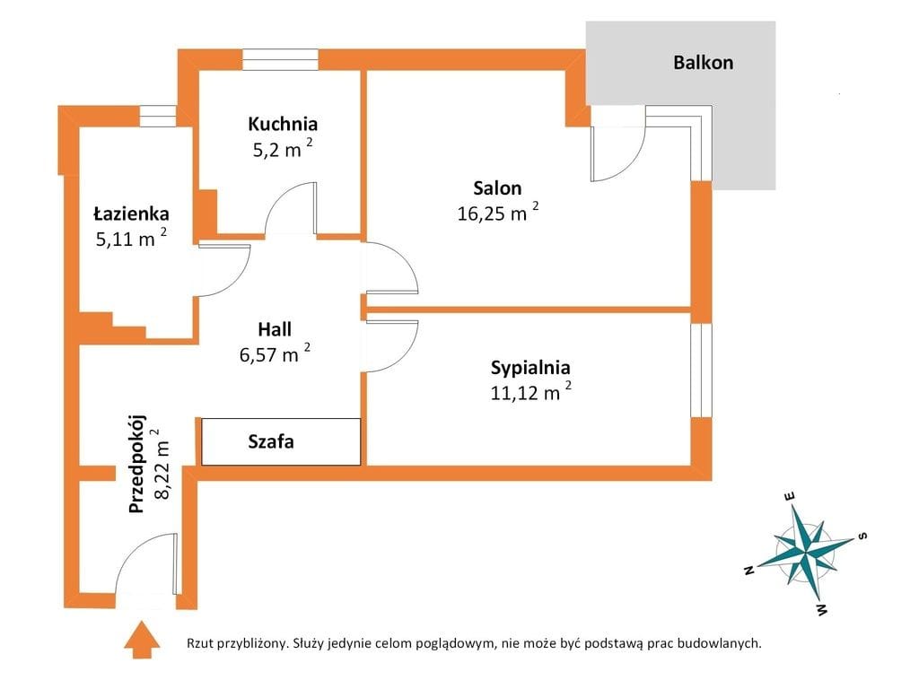 Mieszkanie 2 pokojowe na Sprzedaż