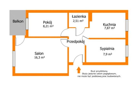 Mieszkanie 3 pokojowe na Sprzedaż