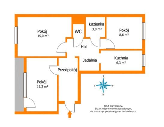 Mieszkanie 3 pokojowe na Sprzedaż