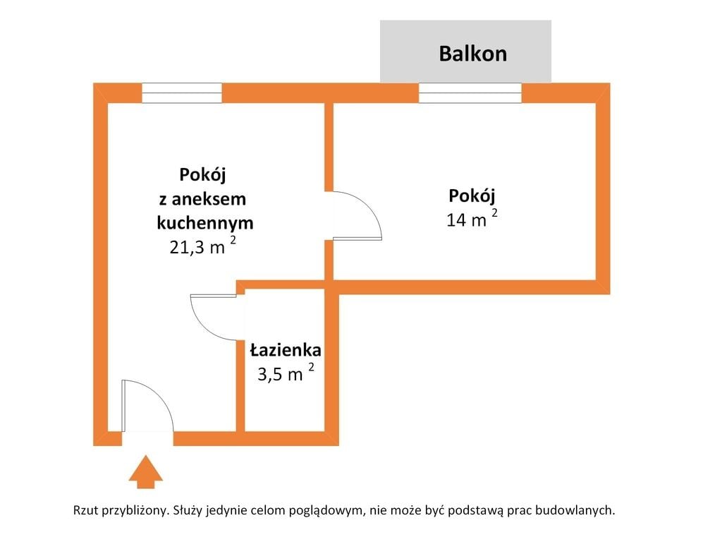 Mieszkanie 2 pokojowe na Sprzedaż