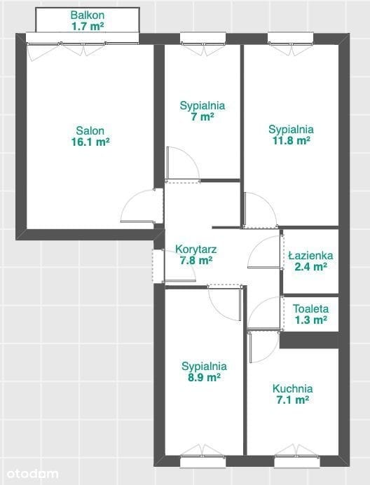 Mieszkanie 4 pokojowe na Sprzedaż