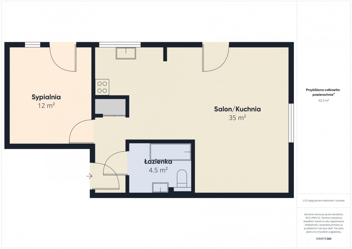 Mieszkanie 2 pokojowe na Sprzedaż