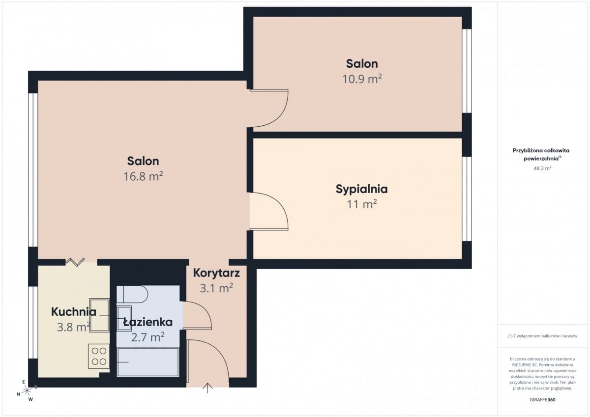 Mieszkanie 3 pokojowe na Sprzedaż