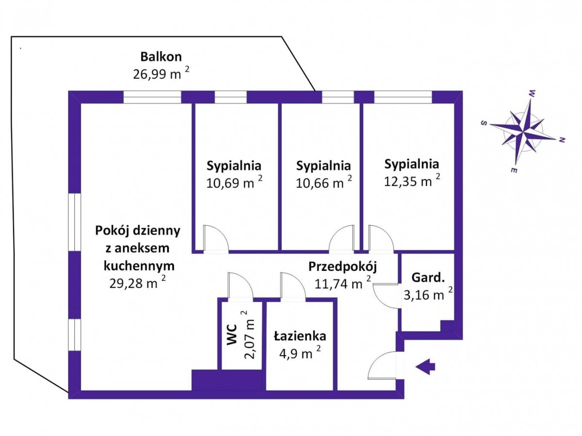 Mieszkanie 4 pokojowe na Sprzedaż