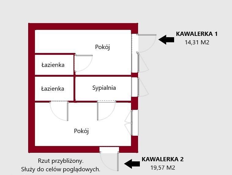 Mieszkanie 2 pokojowe na Sprzedaż