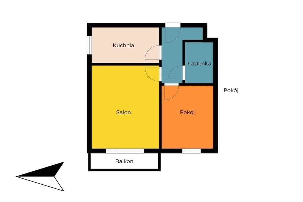 Mieszkanie 2 pokojowe na Sprzedaż