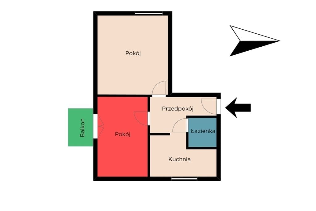 Mieszkanie 2 pokojowe na Sprzedaż