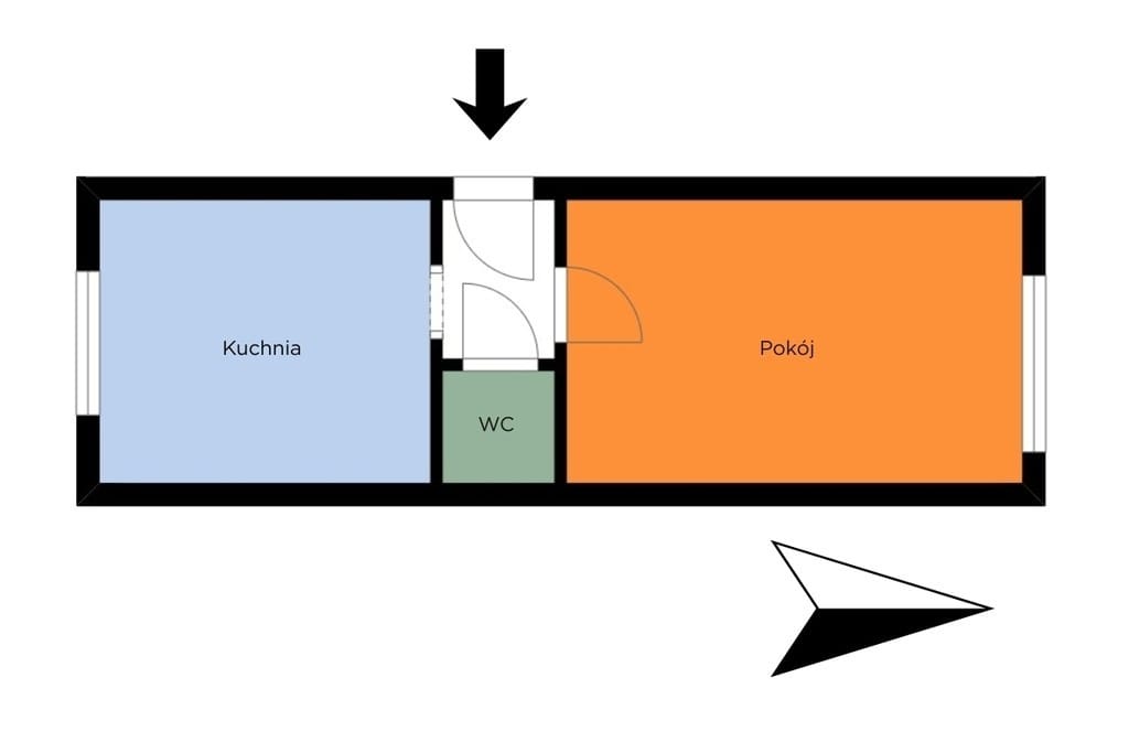 Mieszkanie 1 pokojowe na Sprzedaż
