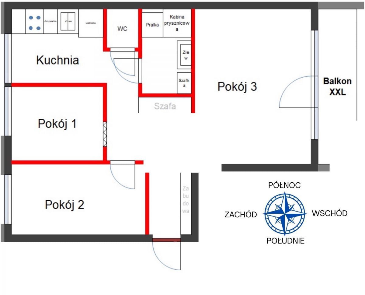 Mieszkanie 3 pokojowe na Sprzedaż