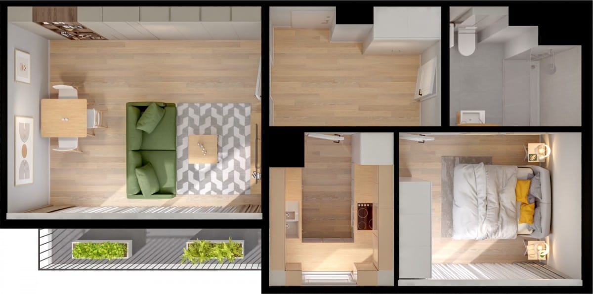 Mieszkanie 2 pokojowe na Sprzedaż