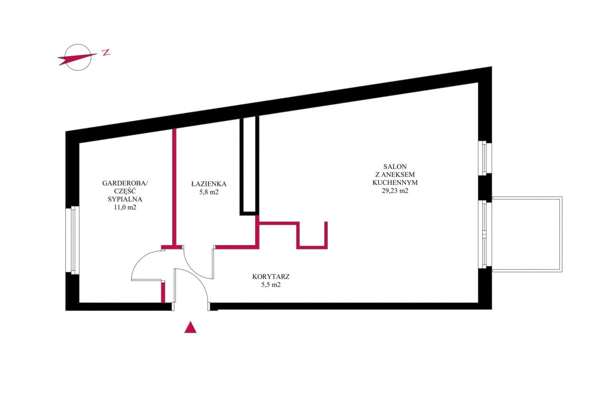 Mieszkanie 1 pokojowe na Sprzedaż