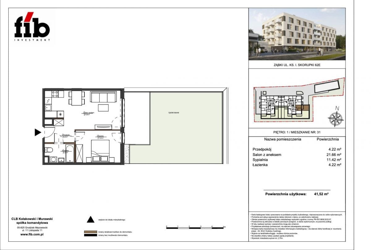 Mieszkanie 2 pokojowe na Sprzedaż