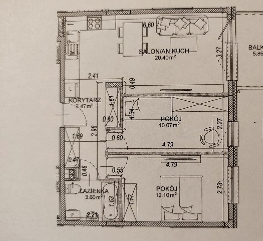 Mieszkanie 3 pokojowe na Sprzedaż