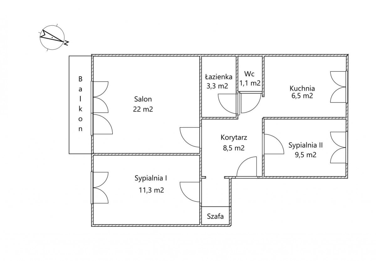 Mieszkanie 3 pokojowe na Sprzedaż