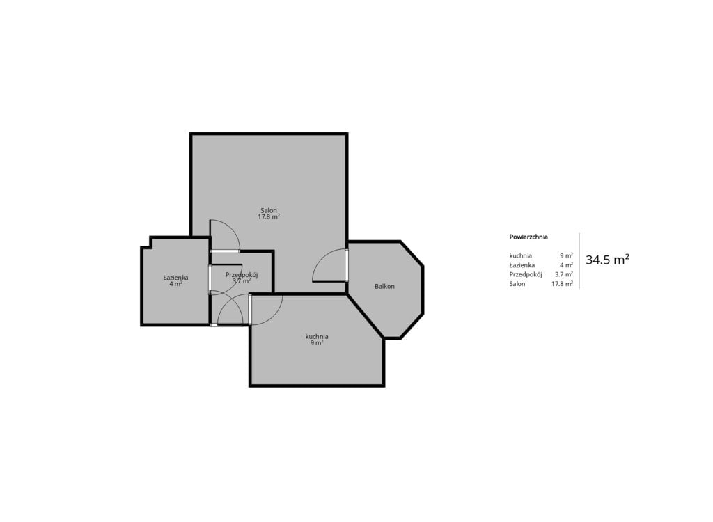 Mieszkanie 1 pokojowe na Sprzedaż