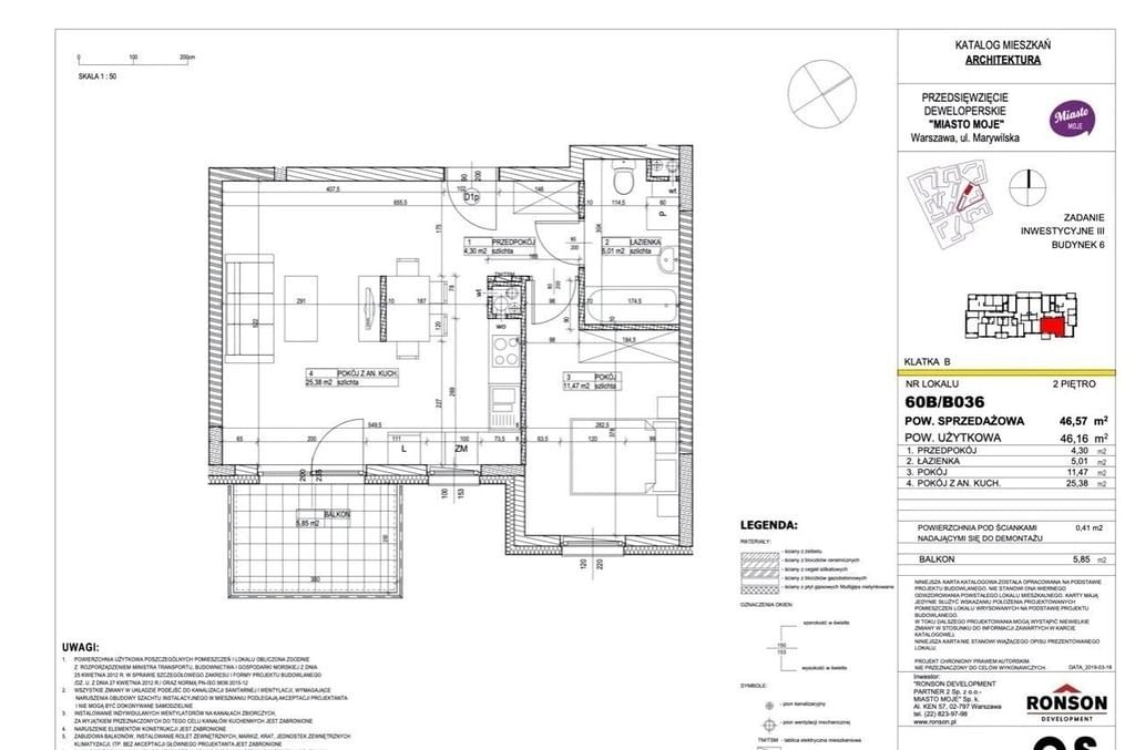 Mieszkanie 2 pokojowe na Wynajem