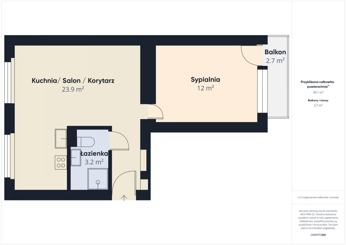 Mieszkanie 2 pokojowe na Sprzedaż