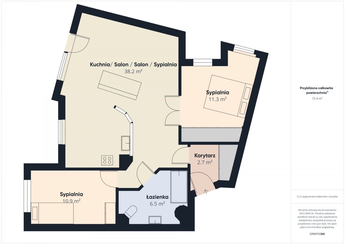 Mieszkanie 3 pokojowe na Sprzedaż