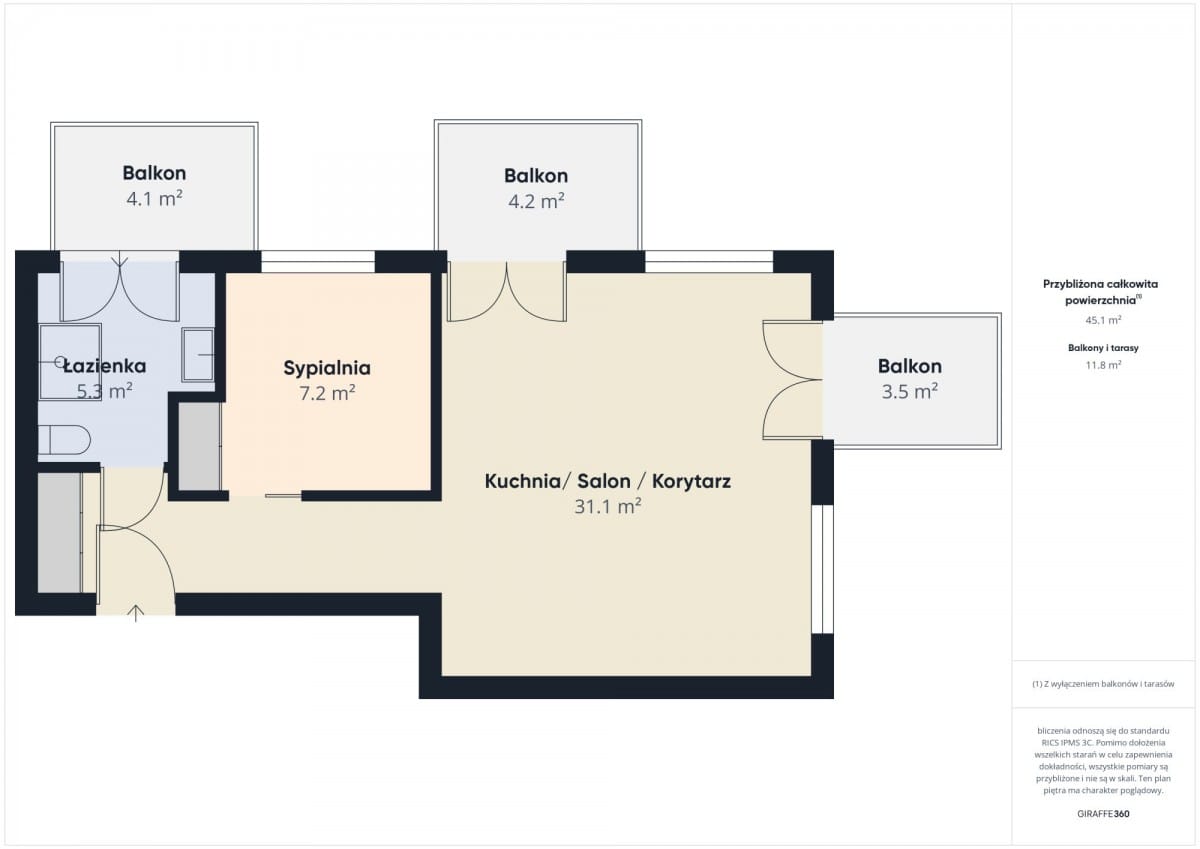 Mieszkanie 2 pokojowe na Sprzedaż