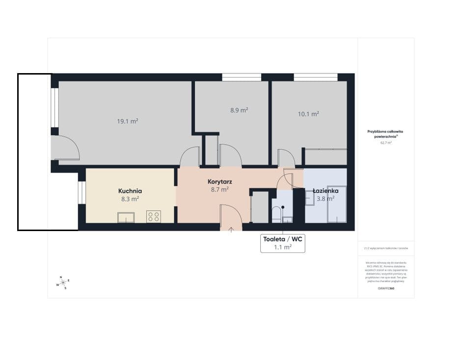 Mieszkanie 3 pokojowe na Sprzedaż