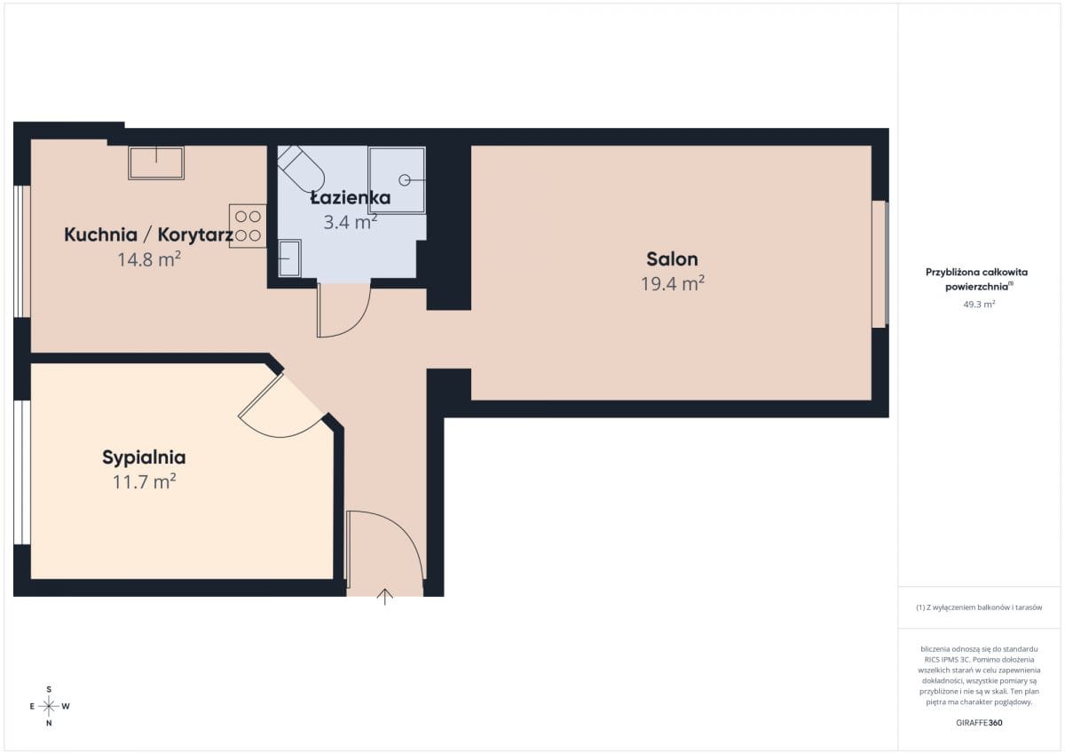 Mieszkanie 2 pokojowe na Sprzedaż