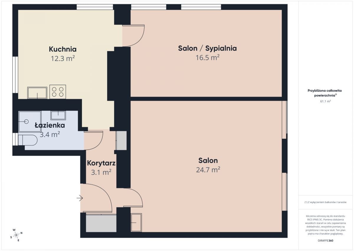 Mieszkanie 2 pokojowe na Sprzedaż