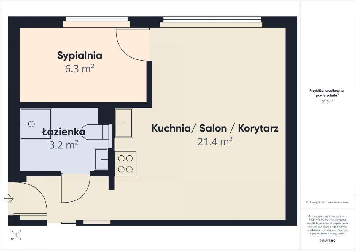 Mieszkanie 2 pokojowe na Sprzedaż