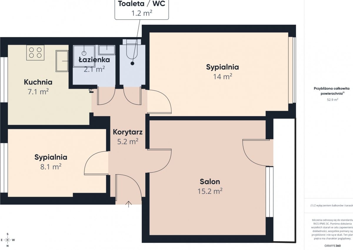 Mieszkanie 3 pokojowe na Wynajem