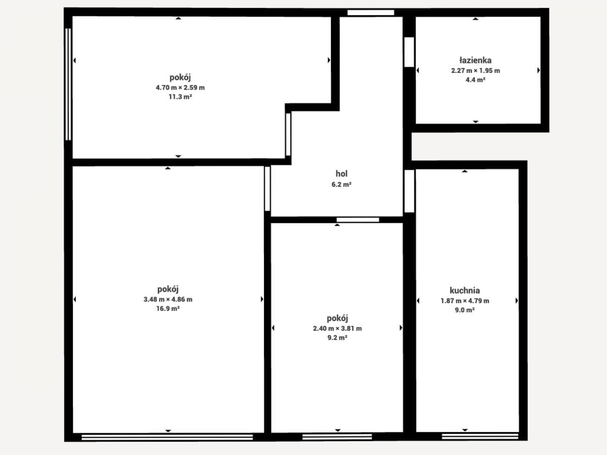 Mieszkanie 3 pokojowe na Sprzedaż
