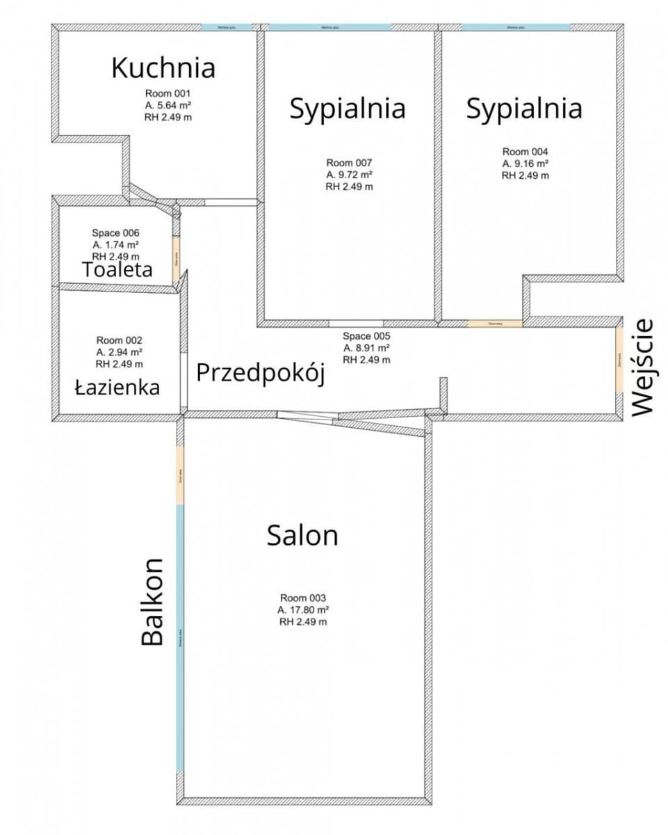 Mieszkanie 3 pokojowe na Sprzedaż