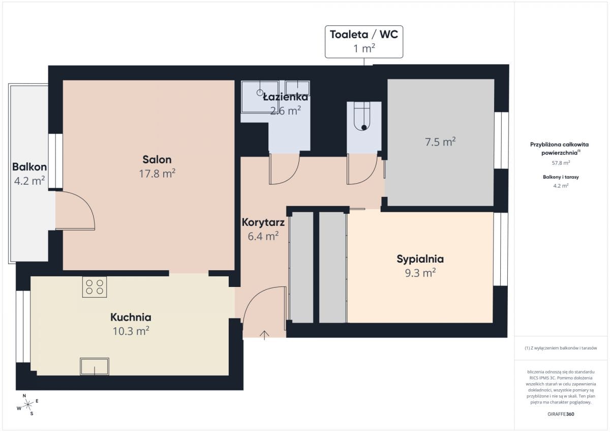 Mieszkanie 3 pokojowe na Sprzedaż