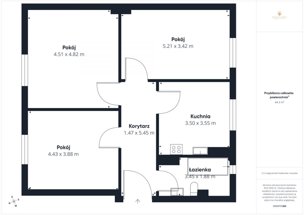 Mieszkanie 3 pokojowe na Sprzedaż