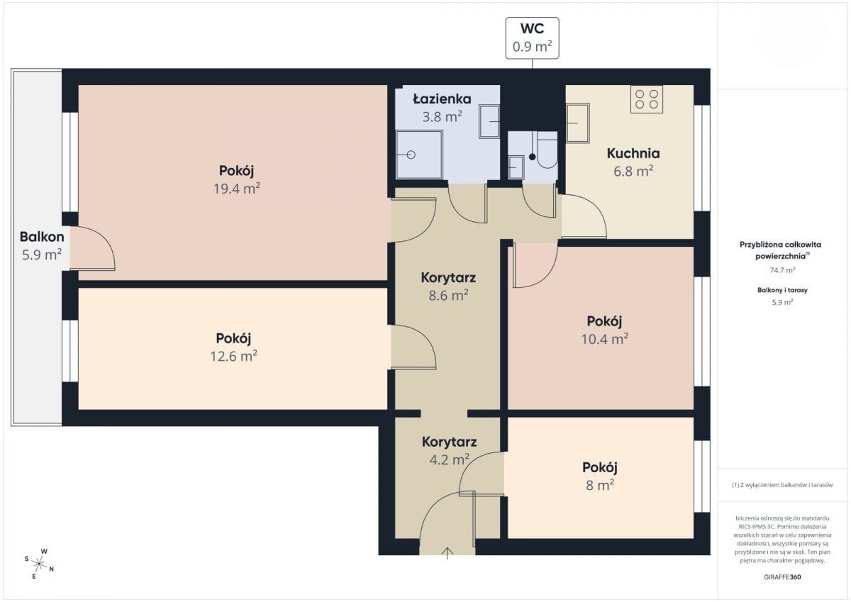 Mieszkanie 4 pokojowe na Sprzedaż