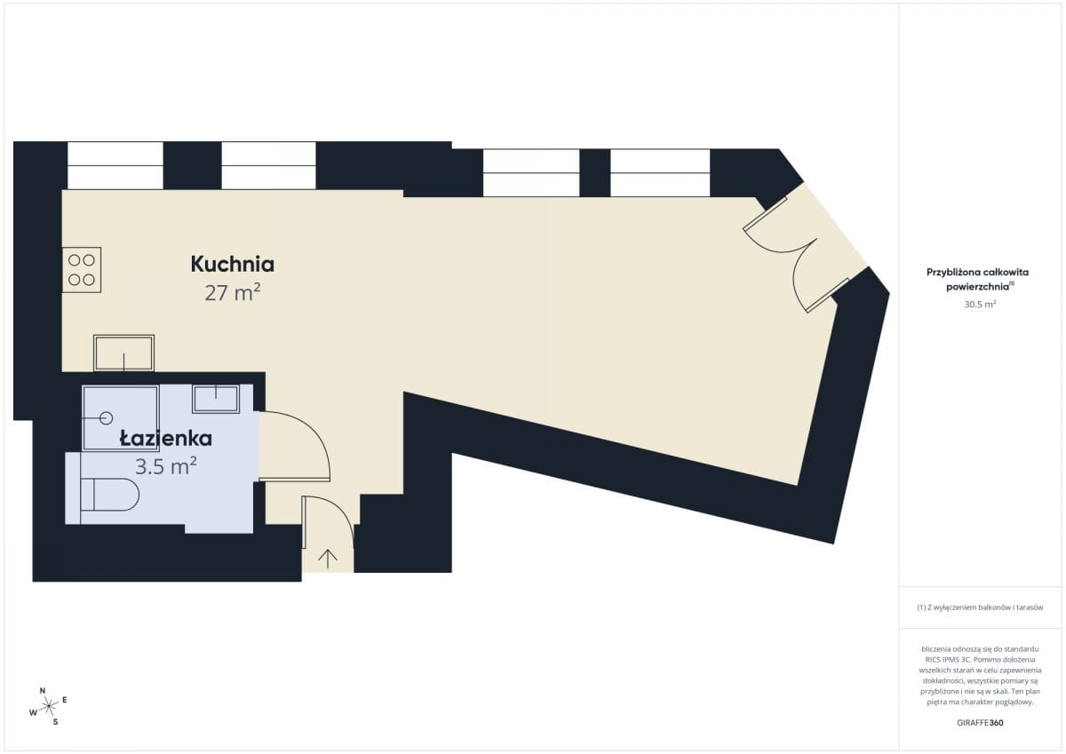 Mieszkanie 1 pokojowe na Sprzedaż