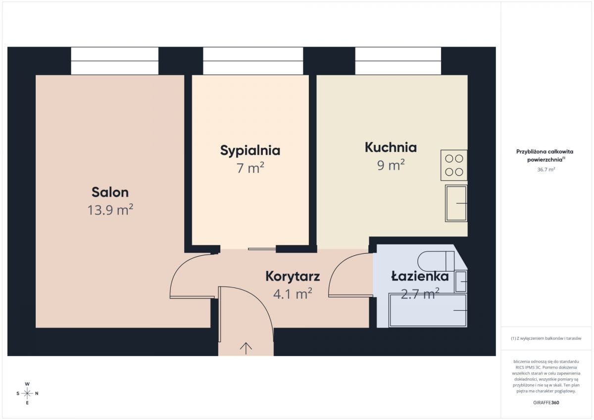 Mieszkanie 2 pokojowe na Sprzedaż