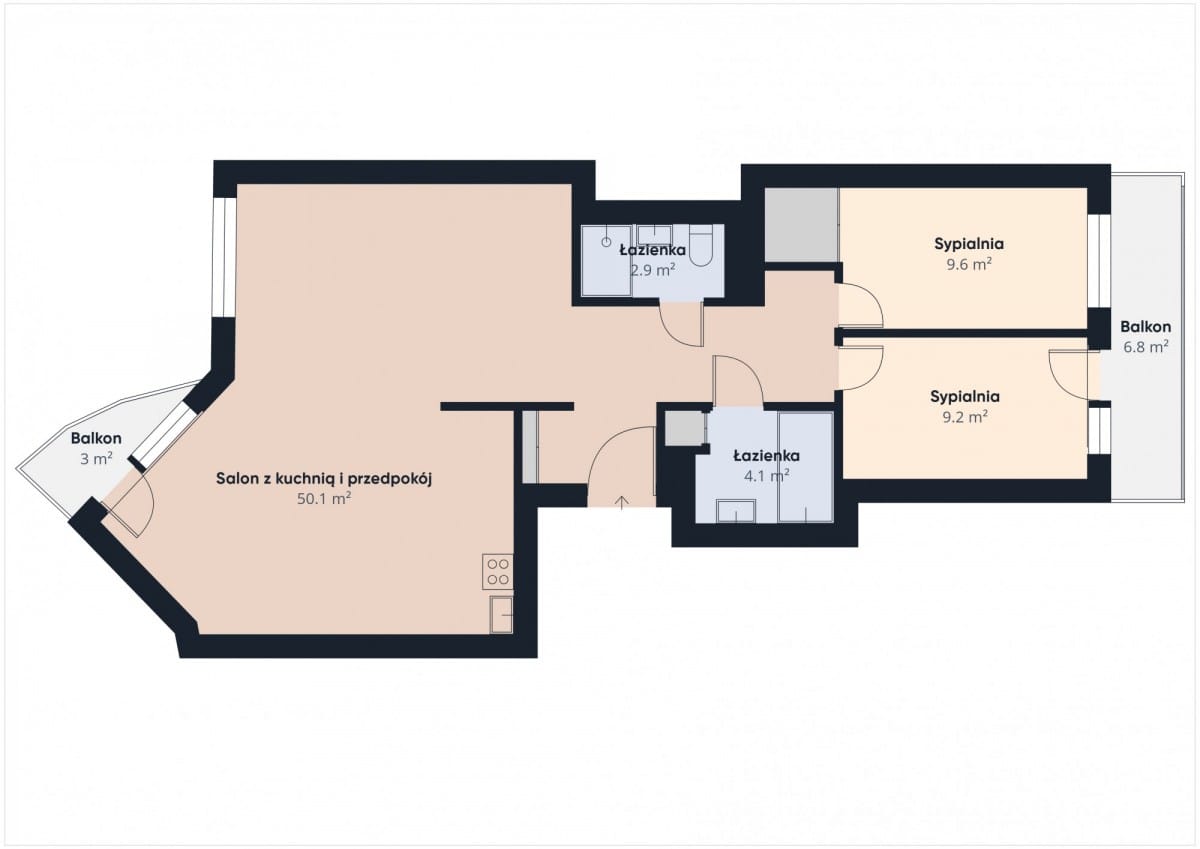 Mieszkanie 3 pokojowe na Wynajem