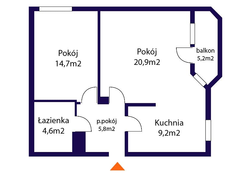 Mieszkanie 2 pokojowe na Sprzedaż